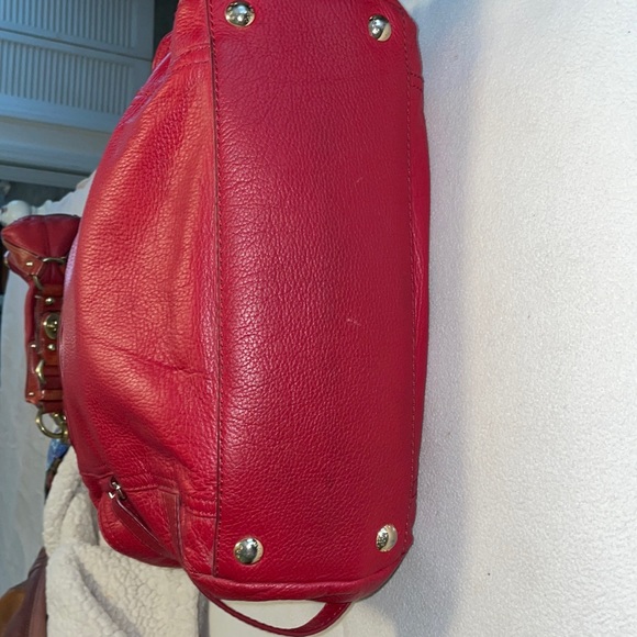Michael Kors, red leather shoulder bag - Picture 4 of 12